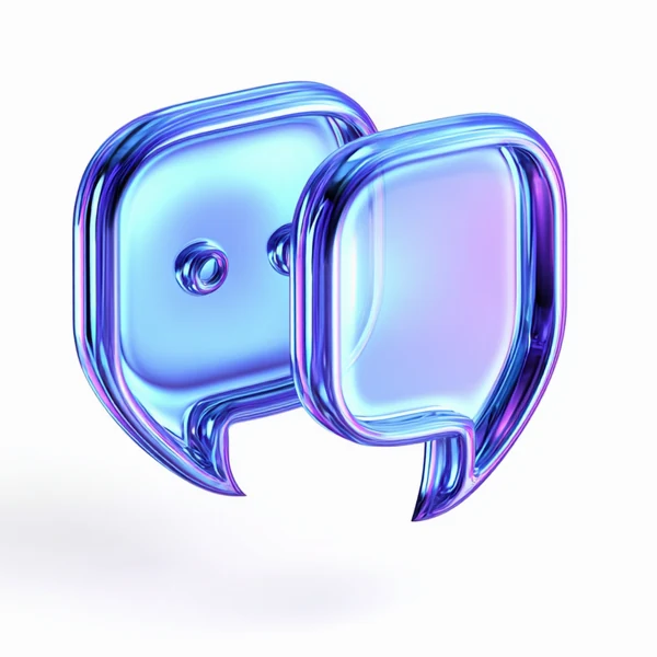 AI 말풍선 3D 일러스트